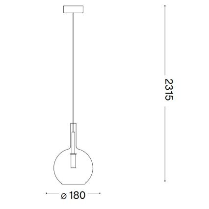 Ideal Lux -  Κρεμαστό φωτιστικό οροφής LED EMPIRE 1xG9/3W/230V
