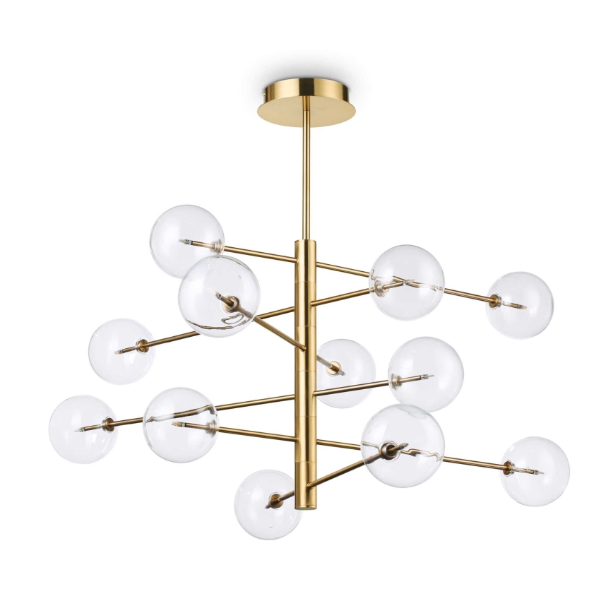Ideal Lux - Κρεμαστό φωτιστικό οροφής LED EQUINOXE 12xG4/2W/230V χρυσό