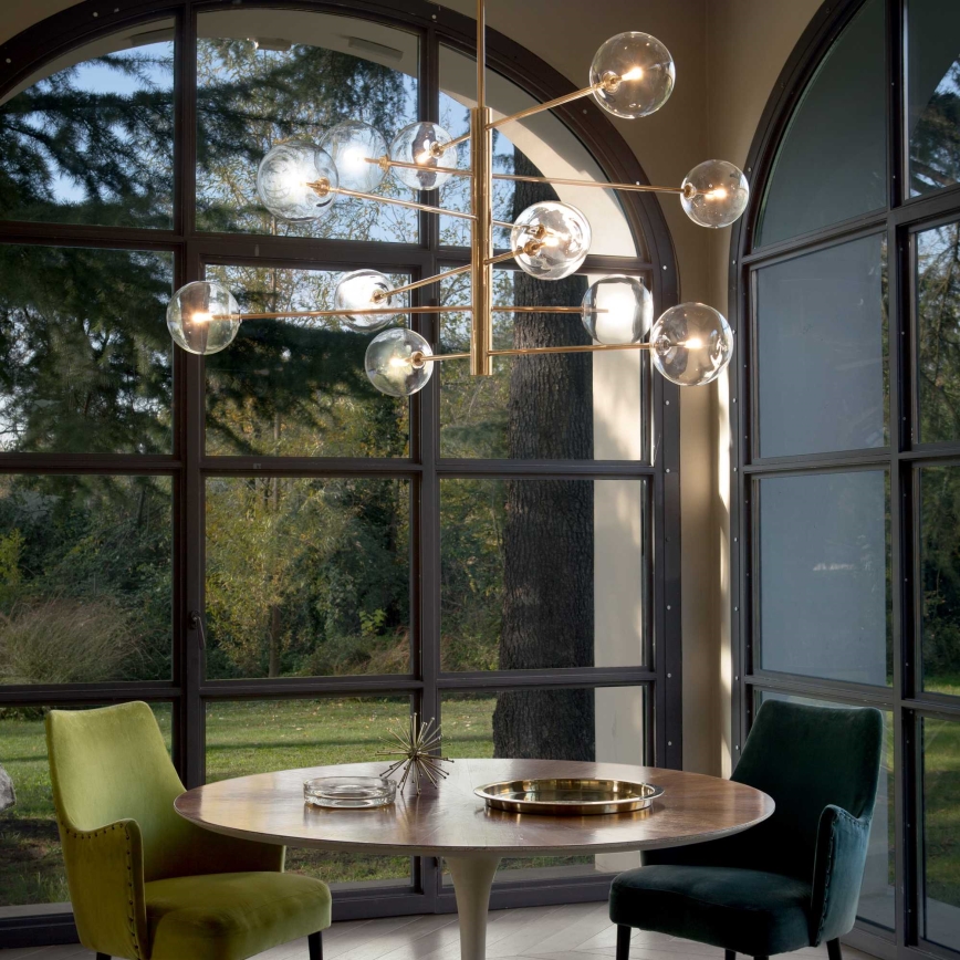 Ideal Lux - Κρεμαστό φωτιστικό οροφής LED EQUINOXE 12xG4/2W/230V χρυσό