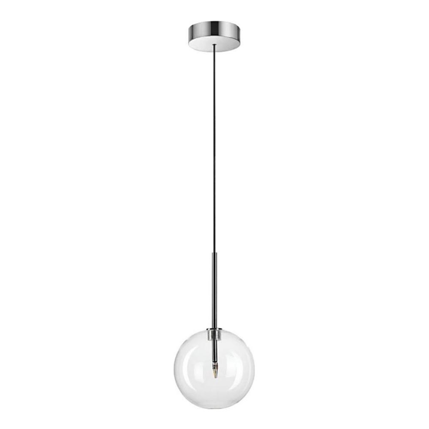 Ideal Lux -  Κρεμαστό φωτιστικό οροφής LED EQUINOXE 1xG4/2W/230V διάμετρος 15 cm γυαλιστερό χρώμιο/διαφανές
