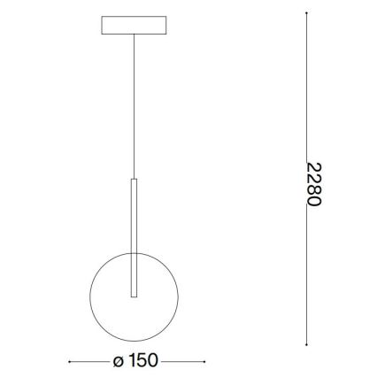 Ideal Lux -  Κρεμαστό φωτιστικό οροφής LED EQUINOXE 1xG4/2W/230V διάμετρος 15 cm γυαλιστερό χρώμιο/διαφανές