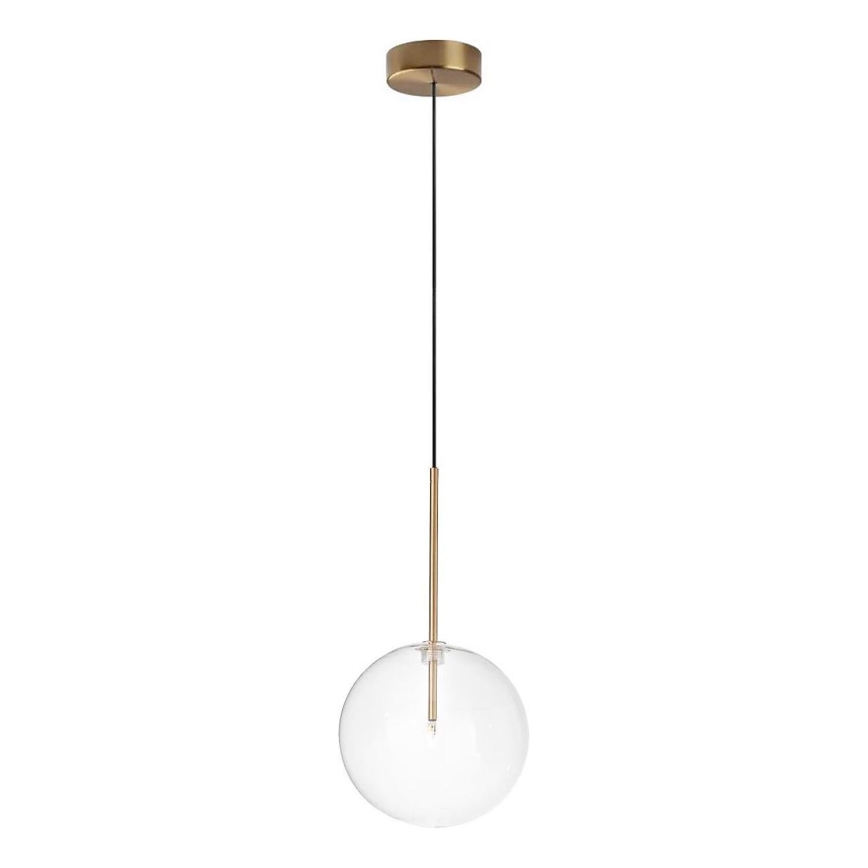 Ideal Lux -  Κρεμαστό φωτιστικό οροφής LED EQUINOXE 1xG4/2W/230V διάμετρος 20 cm ορείχαλκος/διαφανές