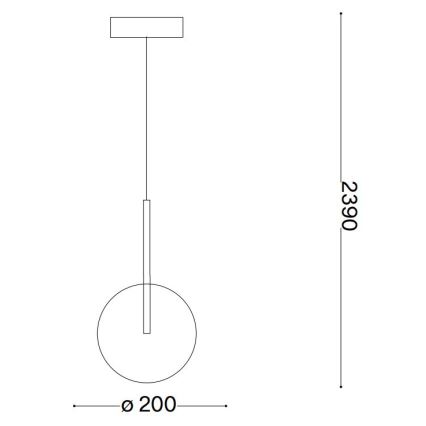 Ideal Lux -  Κρεμαστό φωτιστικό οροφής LED EQUINOXE 1xG4/2W/230V διάμετρος 20 cm ορείχαλκος/διαφανές