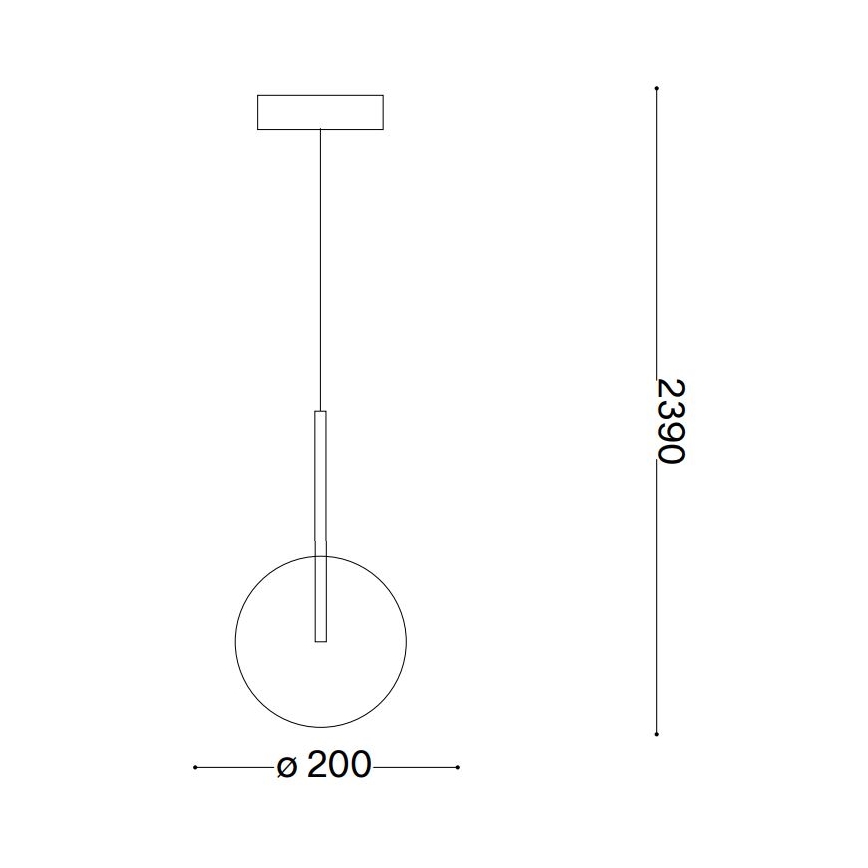 Ideal Lux -  Κρεμαστό φωτιστικό οροφής LED EQUINOXE 1xG4/2W/230V διάμετρος 20 cm ορείχαλκος/διαφανές