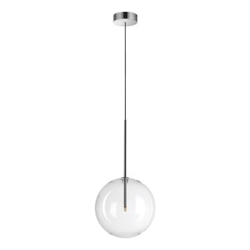 Ideal Lux - Κρεμαστό φωτιστικό οροφής LED EQUINOXE 1xG4/2W/230V διάμετρος 25 cm γυαλιστερό χρώμιο/διαφανές