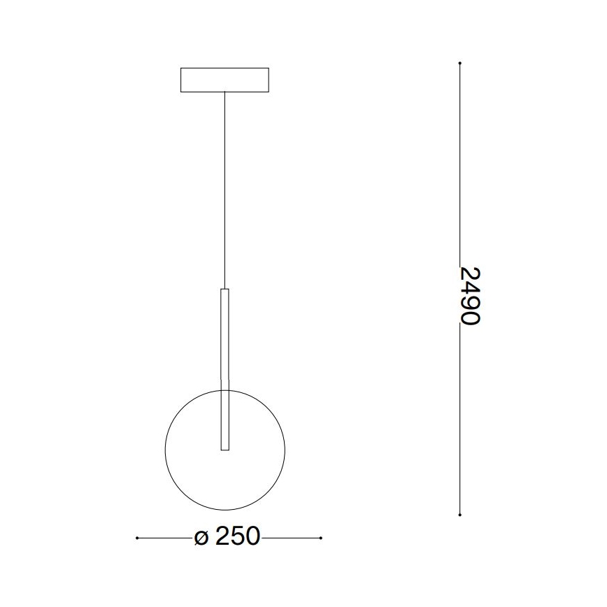 Ideal Lux -  Κρεμαστό φωτιστικό οροφής LED EQUINOXE 1xG4/2W/230V διάμετρος 25 cm ορείχαλκος/φιμέ