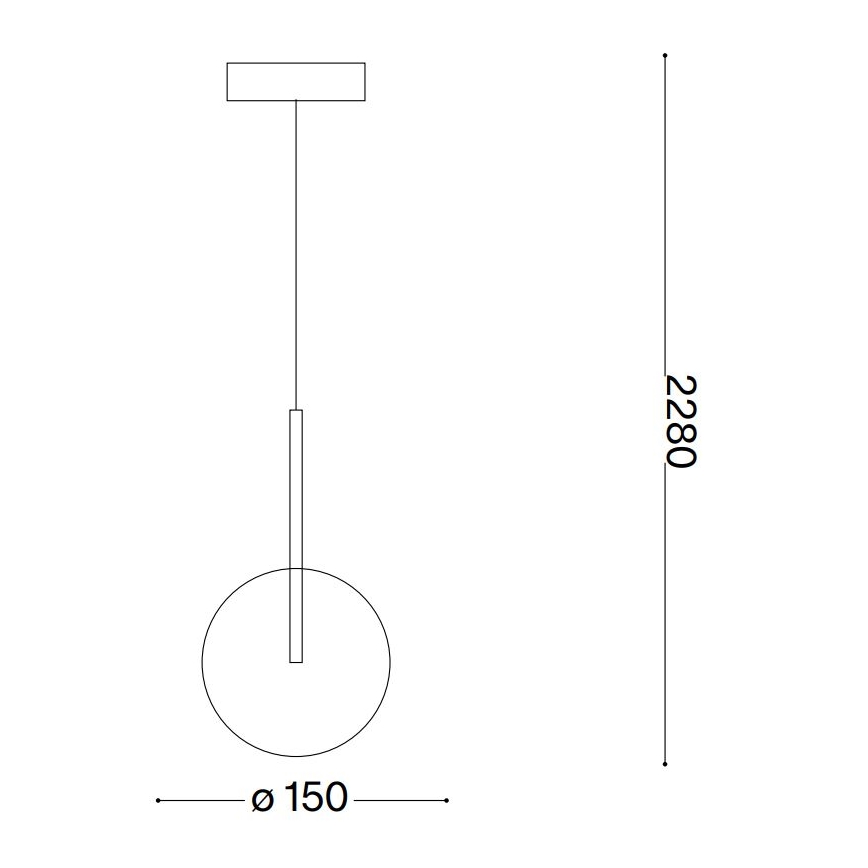 Ideal Lux -  Κρεμαστό φωτιστικό οροφής LED EQUINOXE 1xG4/2W/230V χρυσό