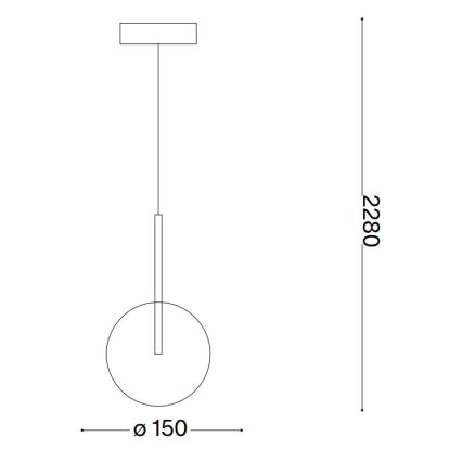 Ideal Lux -  Κρεμαστό φωτιστικό οροφής LED EQUINOXE 1xG4/2W/230V χρυσό