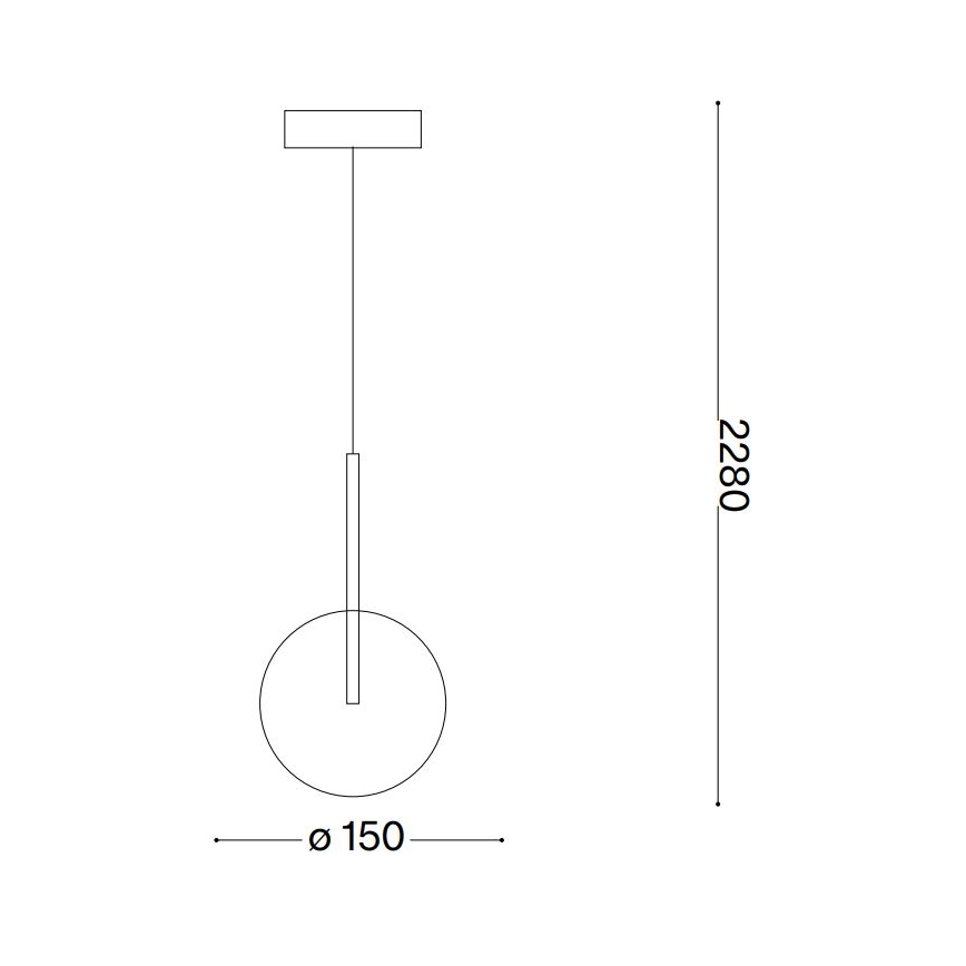 Ideal Lux -  Κρεμαστό φωτιστικό οροφής LED EQUINOXE 1xG4/2W/230V χρυσό