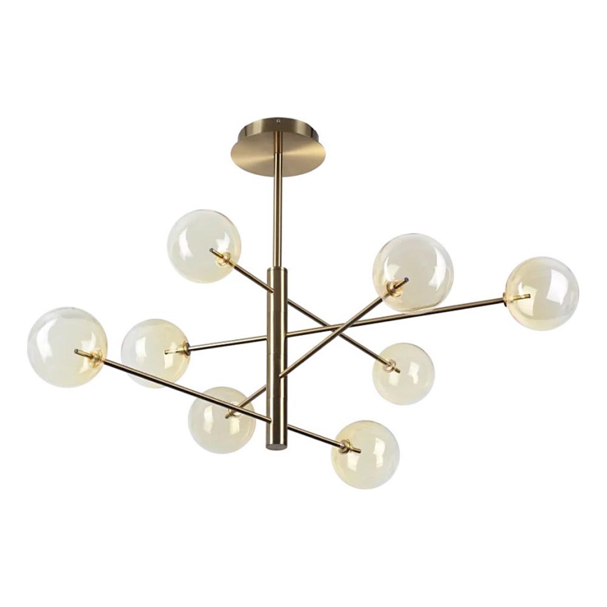 Ideal Lux - Κρεμαστό φωτιστικό οροφής LED EQUINOXE 8xG4/2W/230V διάμετρος 128 cm ορείχαλκος/φιμέ