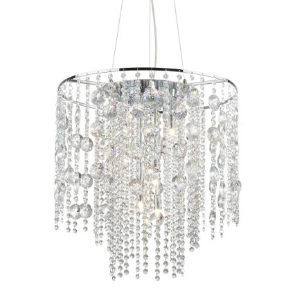 Ideal Lux - Κρυστάλλινο κρεμαστό φωτιστικό οροφής LED  EVASIONE 10xG9/3W/230V διάμετρος 51 cm γυαλιστερό χρώμιο