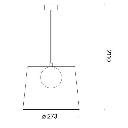 Ideal Lux -  Κρεμαστό φωτιστικό οροφής LED FADE 1xG9/3W/230V διάμετρος 27,3 cm γκρι/φιμέ