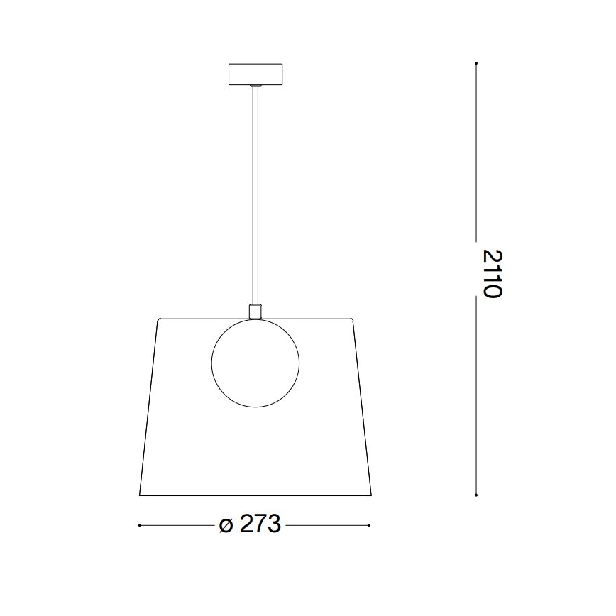 Ideal Lux -  Κρεμαστό φωτιστικό οροφής LED FADE 1xG9/3W/230V διάμετρος 27,3 cm γκρι/φιμέ