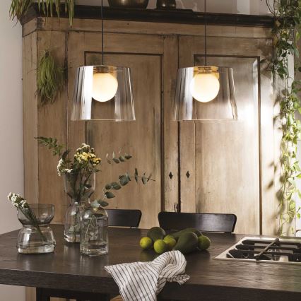 Ideal Lux -  Κρεμαστό φωτιστικό οροφής LED FADE 1xG9/3W/230V διάμετρος 27,3 cm χρυσό/φιμέ