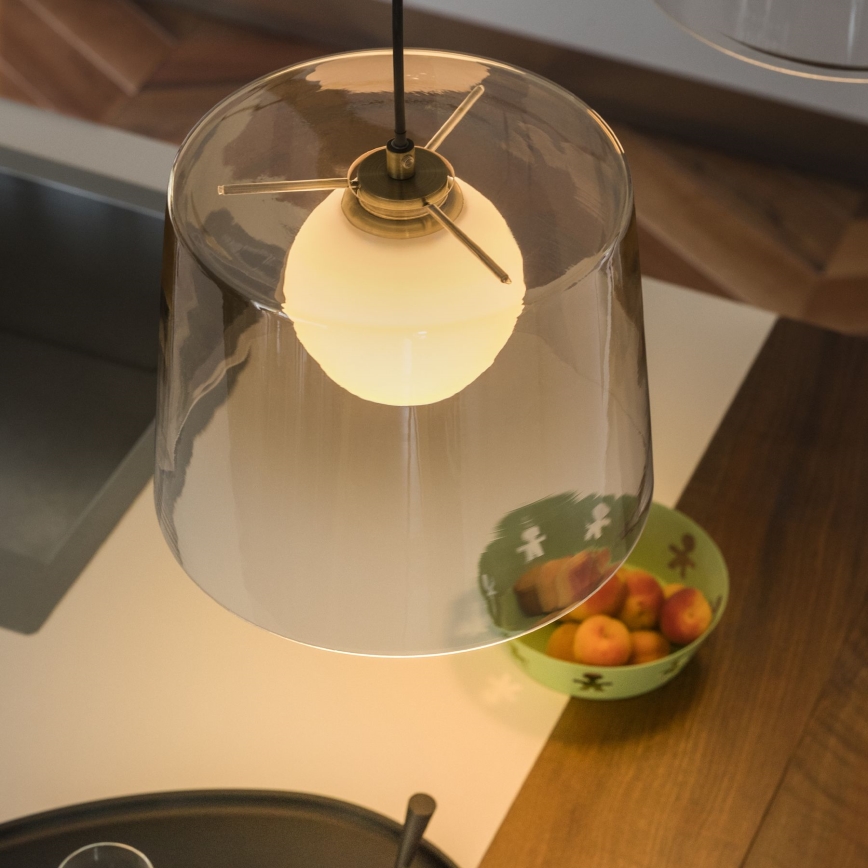Ideal Lux -  Κρεμαστό φωτιστικό οροφής LED FADE 1xG9/3W/230V διάμετρος 27,3 cm χρυσό/φιμέ