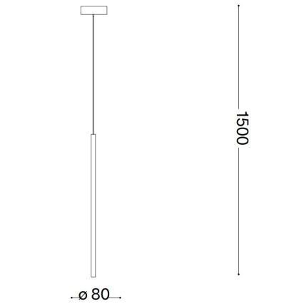 Ideal Lux -  Κρεμαστό φωτιστικό οροφής LED FILO LED/3,5W/230V 3000K CRI 90 ορείχαλκος