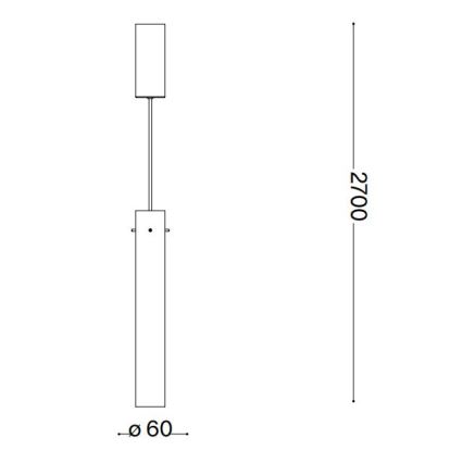 Ideal Lux -  Κρεμαστό φωτιστικό οροφής LED FLAM LED/10W/230V διάμετρος 6 cm CRI 90 διαφανές