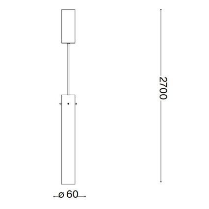 Ideal Lux -  Κρεμαστό φωτιστικό οροφής LED FLAM LED/10W/230V διάμετρος 6 cm CRI 90 φιμέ