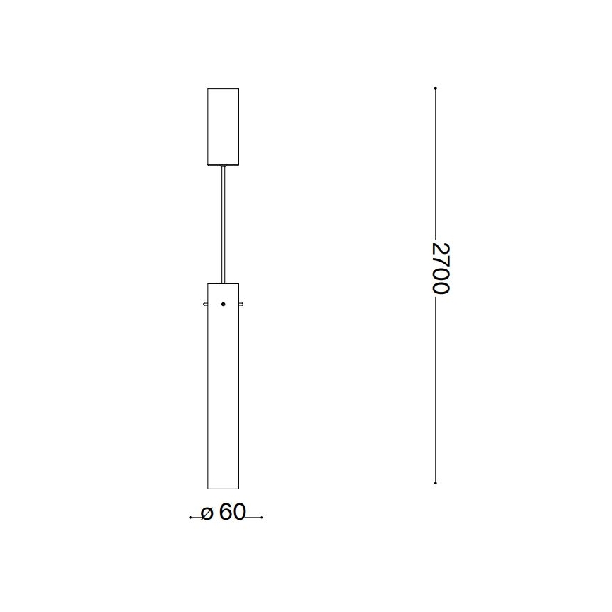 Ideal Lux -  Κρεμαστό φωτιστικό οροφής LED FLAM LED/10W/230V διάμετρος 6 cm CRI 90 φιμέ