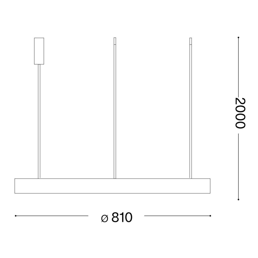 Ideal Lux -  Κρεμαστό φωτιστικό οροφής LED GEMINI LED/59W/230V διάμετρος 81 cm CRI 90 χρυσό