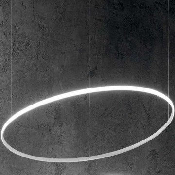 Ideal Lux -  Κρεμαστό φωτιστικό οροφής LED HULAHOOP LED/28W/230V 3000K διάμετρος 61 cm CRI 90 λευκό
