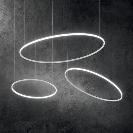 Ideal Lux -  Κρεμαστό φωτιστικό οροφής LED HULAHOOP LED/28W/230V 3000K διάμετρος 61 cm CRI 90 λευκό