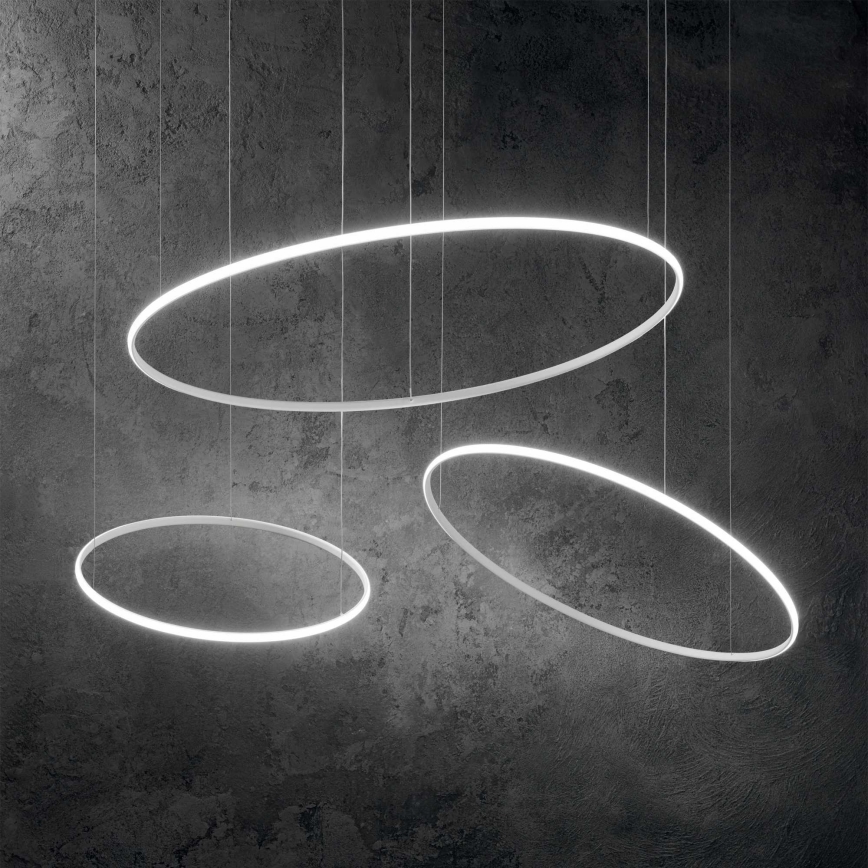 Ideal Lux -  Κρεμαστό φωτιστικό οροφής LED HULAHOOP LED/46W/230V 3000K διάμετρος 100 cm CRI 90 λευκό