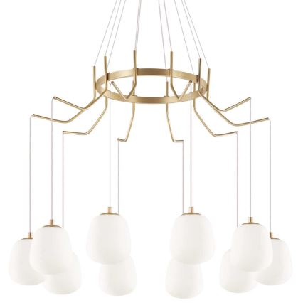 Ideal Lux -  Κρεμαστό φωτιστικό οροφής LED KAROUSEL 10xG9/3W/230V διάμετρος 82,5 cm ορείχαλκος