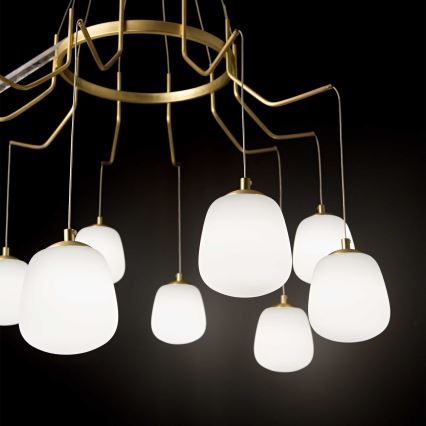 Ideal Lux -  Κρεμαστό φωτιστικό οροφής LED KAROUSEL 10xG9/3W/230V διάμετρος 82,5 cm ορείχαλκος
