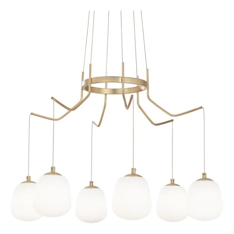 Ideal Lux -  Κρεμαστό φωτιστικό οροφής LED KAROUSEL 6xG9/3W/230V διάμετρος 72 cm ορείχαλκος