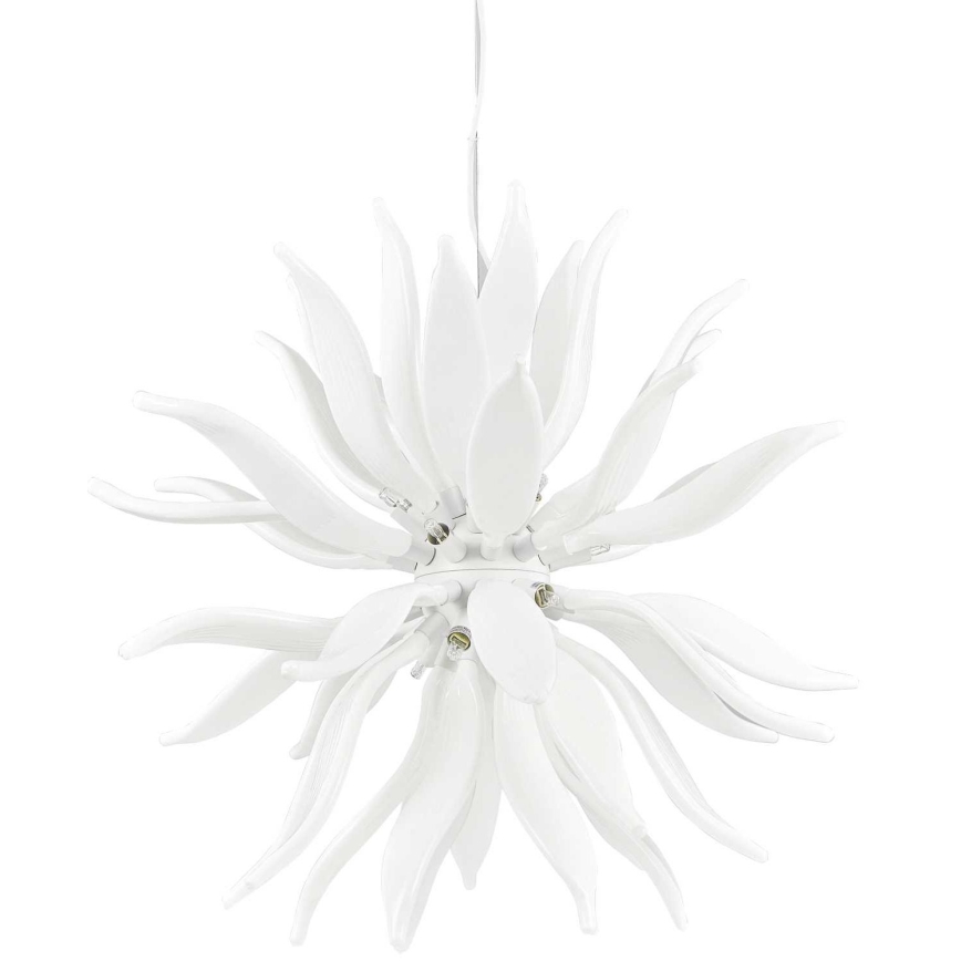 Ideal Lux -  Κρεμαστό φωτιστικό οροφής LED LEAVES 12xG9/3W/230V διάμετρος 80 cm λευκό