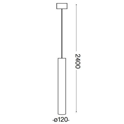 Ideal Lux -  Κρεμαστό φωτιστικό οροφής LED LOOK 1xGU10/10W/230V μαύρο