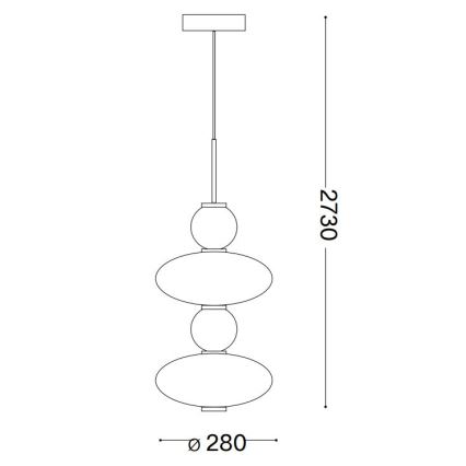 Ideal Lux -  Κρεμαστό φωτιστικό οροφής LED LUMIERE LED/34W/230V