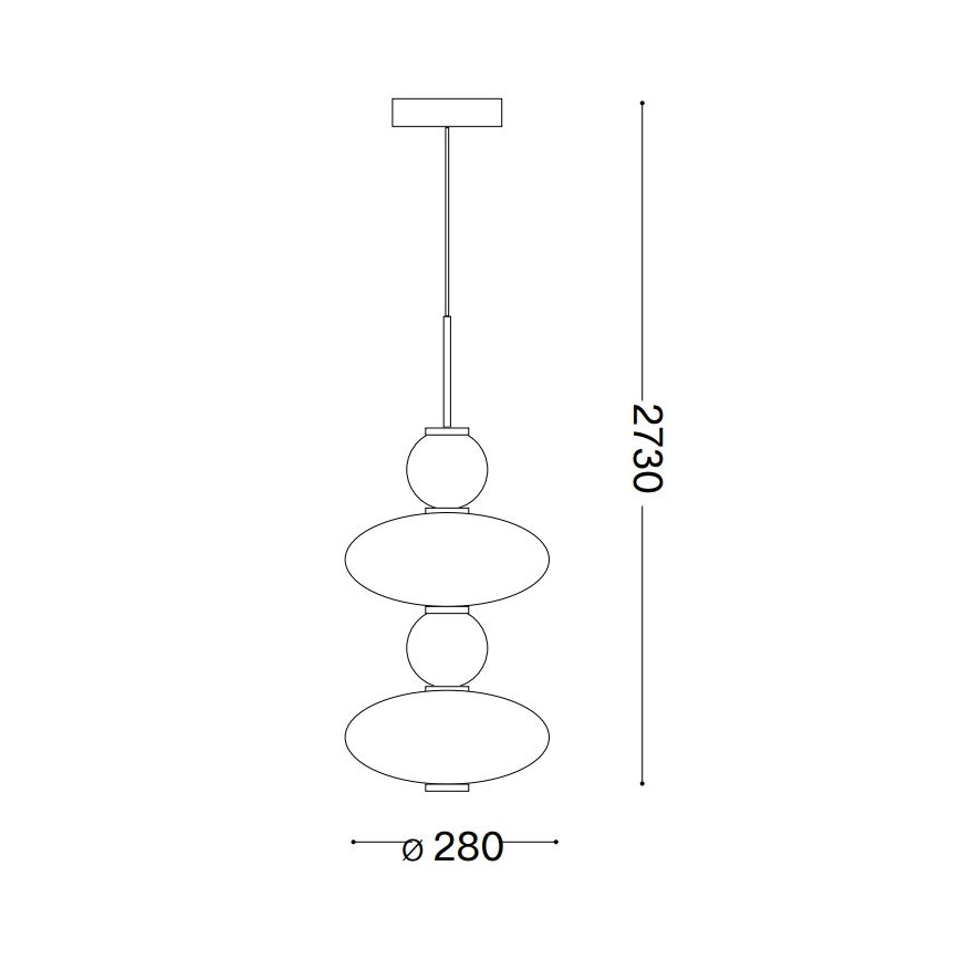 Ideal Lux -  Κρεμαστό φωτιστικό οροφής LED LUMIERE LED/34W/230V