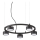 Ideal Lux -  Κρεμαστό φωτιστικό οροφής LED MINOR 5xGX53/9W/230V διάμετρος 50 cm μαύρο