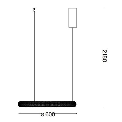 Ideal Lux -  Κρεμαστό φωτιστικό οροφής LED MIRACLE LED/37W/230V διάμετρος 60 cm CRI 90 ματ χρώμιο