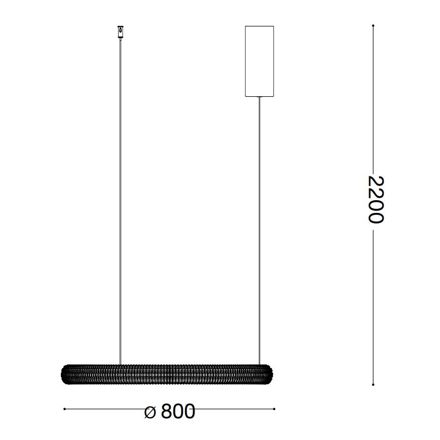Ideal Lux -  Κρεμαστό φωτιστικό οροφής LED MIRACLE LED/45W/230V διάμετρος 80 cm CRI 90 ματ χρώμιο