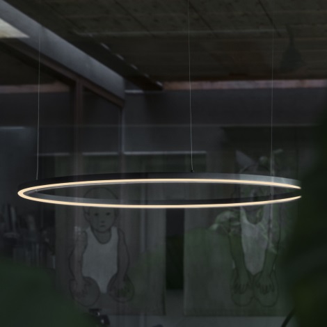 Ideal Lux -  Κρεμαστό φωτιστικό οροφής LED ORACLE SLIM LED/32W/230V διάμετρος 50 cm μαύρο