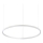 Ideal Lux -  Κρεμαστό φωτιστικό οροφής LED ORACLE SLIM LED/38W/230V 3000K διάμετρος 70 cm λευκό