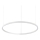 Ideal Lux -  Κρεμαστό φωτιστικό οροφής LED ORACLE SLIM LED/38W/230V 4000K διάμετρος 70 cm λευκό