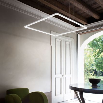 Ideal Lux -  Κρεμαστό φωτιστικό οροφής LED ORACLE SLIM LED/41W/230V 3000K 70x70 cm λευκό