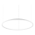 Ideal Lux -  Κρεμαστό φωτιστικό οροφής LED ORACLE SLIM LED/53W/230V 2700K διάμετρος 90 cm λευκό