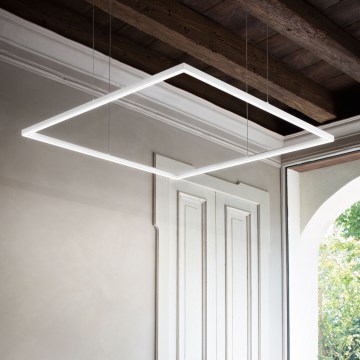 Ideal Lux -  Κρεμαστό φωτιστικό οροφής LED ORACLE SLIM LED/53W/230V 3000K 90x90 cm λευκό