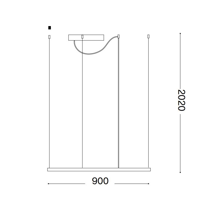 Ideal Lux -  Κρεμαστό φωτιστικό οροφής LED ORACLE SLIM LED/53W/230V 3000K 90x90 cm λευκό