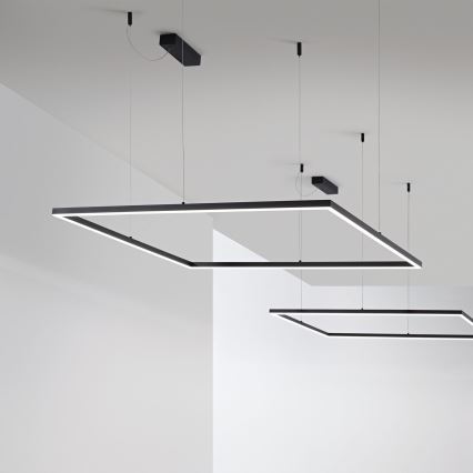 Ideal Lux -  Κρεμαστό φωτιστικό οροφής LED ORACLE SLIM LED/53W/230V 3000K 90x90 cm μαύρο