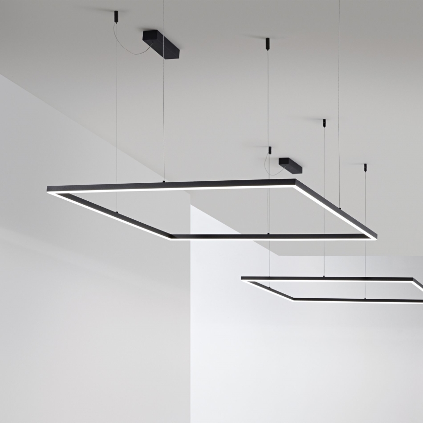 Ideal Lux -  Κρεμαστό φωτιστικό οροφής LED ORACLE SLIM LED/53W/230V 3000K 90x90 cm μαύρο