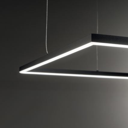 Ideal Lux -  Κρεμαστό φωτιστικό οροφής LED ORACLE SLIM LED/53W/230V 3000K 90x90 cm μαύρο