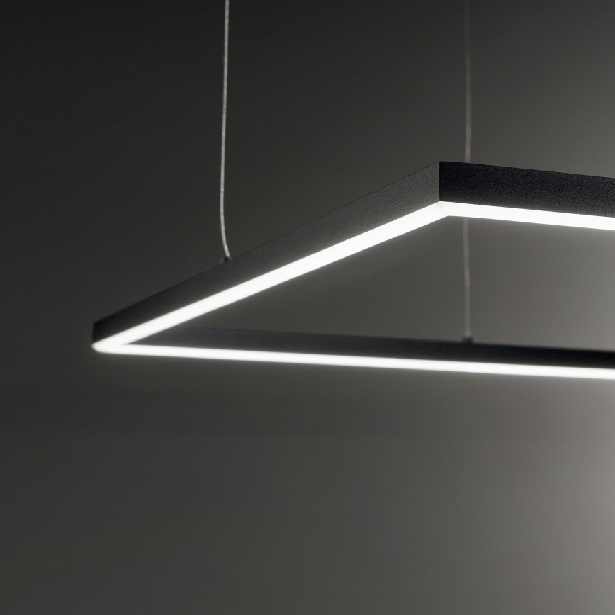 Ideal Lux -  Κρεμαστό φωτιστικό οροφής LED ORACLE SLIM LED/53W/230V 3000K 90x90 cm μαύρο