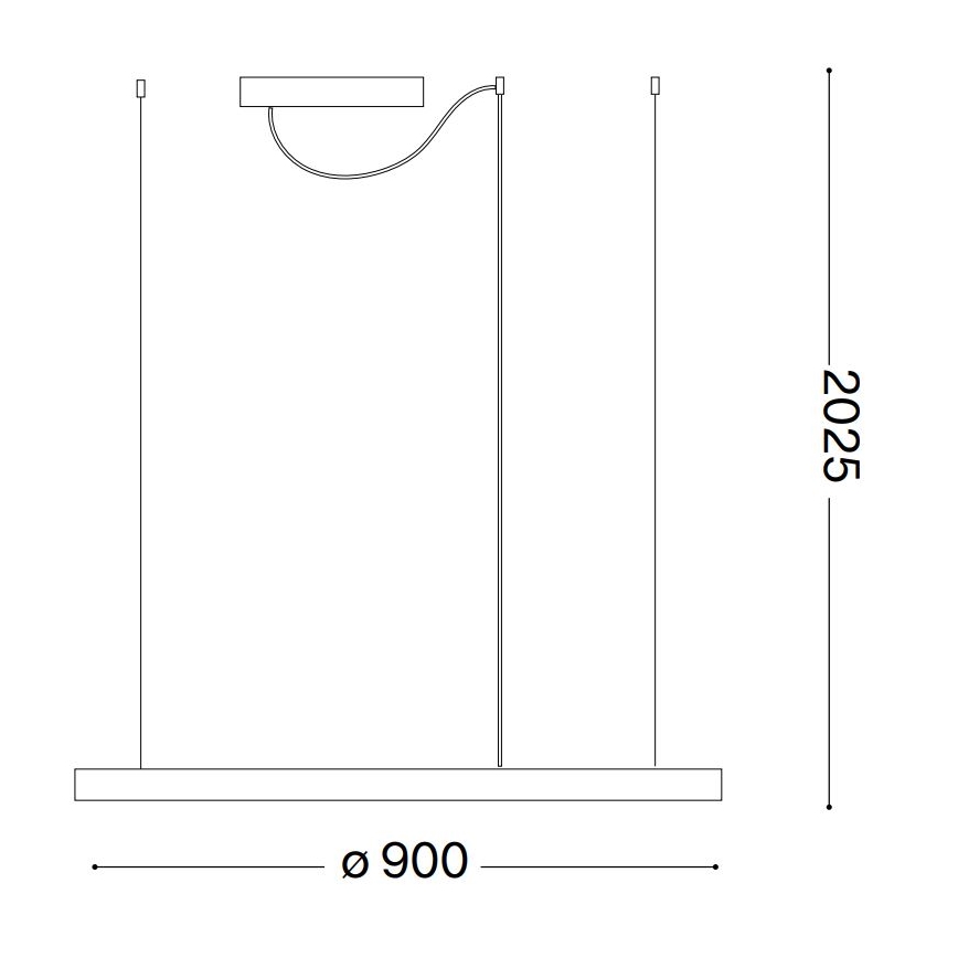 Ideal Lux -  Κρεμαστό φωτιστικό οροφής LED ORACLE SLIM LED/55W/230V 4000K διάμετρος 90 cm λευκό