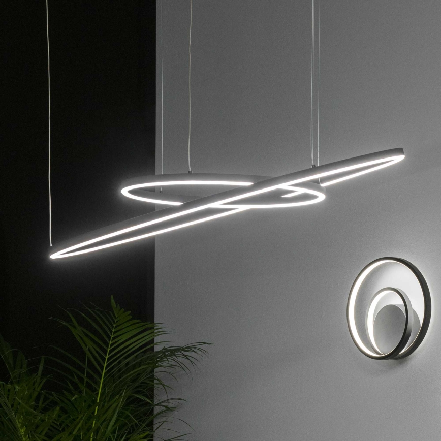 Ideal Lux -  Κρεμαστό φωτιστικό οροφής LED ORACLE SLIM LED/55W/230V 4000K διάμετρος 90 cm μαύρο